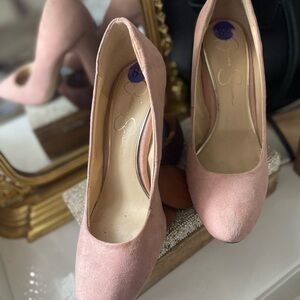 Jessica Simpson Blush Pink Suede Heels